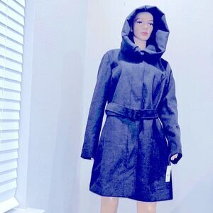 Nwt Vintage New York and company belted hooded coat